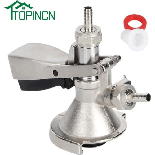 Stainless Steel A Type Beer Tap Keg Coupler Beer Keg Dispenser Beer Connector For Homebrew Brewing Equipment Accessory Beer Tool