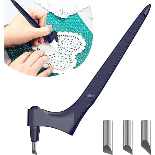 Craft Cutting Tools, Stainless Steel Knives 360 Degree Rotating Cutting Blade Handhled Paper-Cutting Tool，Scrapbooking
