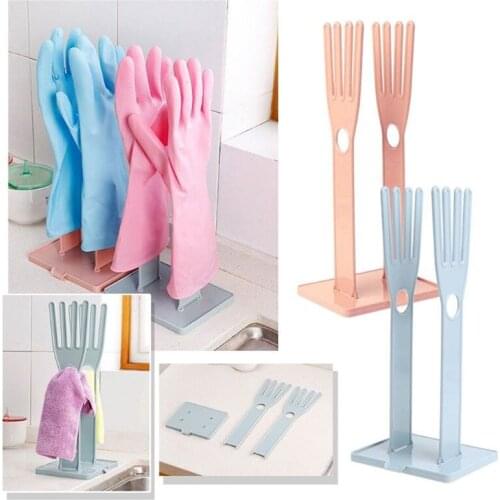 Rubber Gloves Racks Holders Drain Originazer Towel Hanger Kitchen Sink Storage Origination Accessories Supplies