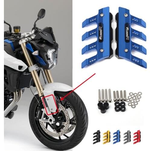 With Logo For BMW F800R F800 R Motorcycle Mudguard Front Fork Protector Guard Block Front Fender Anti-fall Slider Accessories