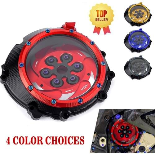 S1000RR S1000 R/RR/XR CNC Racing Clear Clutch Cover & Spring Retainer R For BMW S1000RR 2009-2015 2016 2017 S 1000 XR 2015-2019