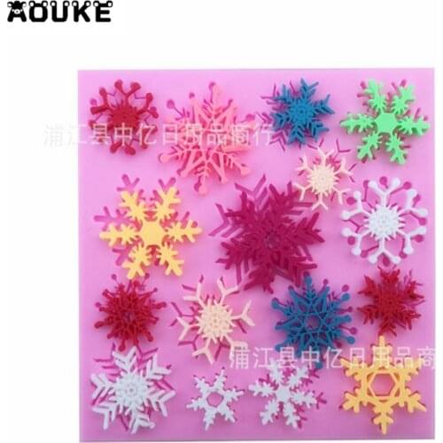 Snow Pattern Fondant Cake Silicone Mold Chocolate Pastry Mould Cake Decoration DIY Baking Tools Biscuits Cookies Candy Molds