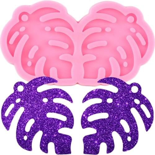 Super Glossy S/M/L Palm Tree Earring Silicone Molds Turtle Leaf Keychain Epoxy Resin Mold Pendant Charms Necklace Jewelry Moulds