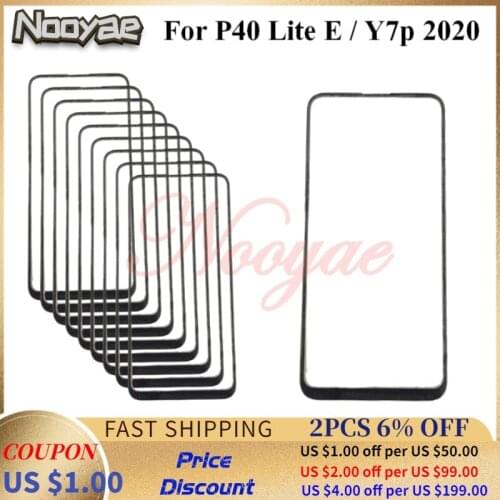 Top Black Front Touch Sensor Digitizer Glass Panel For Huawei P40 Lite E / Y7p 2020 Outer Glass Lens Screen