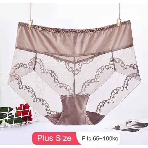 Summer Ultra-thin Women Transparent Panties Large Size Mesh Traceless Sexy Panties Hipster Plus Size Women Underwear Female 4xL