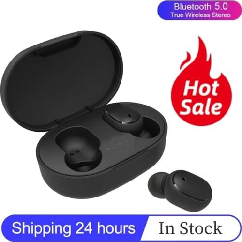 Wireless Bluetooth-Compatible Headphones Hi-Fi Stereo Bass Earbuds in-Ear Earphones LED Display Charging Case with Mic Earbuds