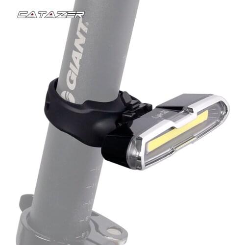 Bicycle Rear Seatpost Light Bike Tail LED Lamp USB Rechargeable Warning Safety Lantern Vertical Horizontal Mount Dual Tri Colors