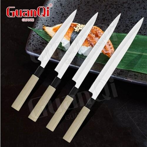 Kitchen Knives Japanese Professional Salmon Sashimi Sushi knife Fish Fillet Sashimi Knives Stainless Steel Cleaver Cook Tools