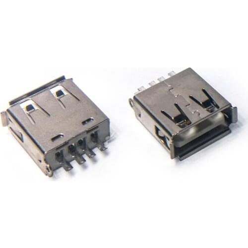 10pcs 20pcs/batch TypeA warped edge 4Pin female USB connector charging stand Port socket Sockect terminal tail plug