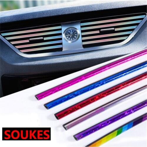 10pcs Car Styling Air Vent Trim Chrome Moulding Strip For Toyota Corolla Avensis RAV4 Yaris Auris Hilux Prius MG 3 ZR Buick