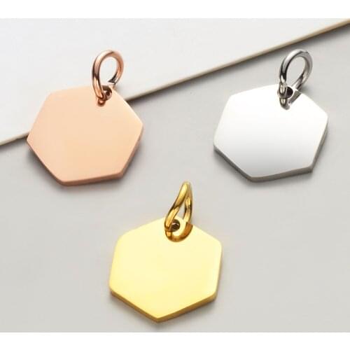 10pcs/Lot Stainless Steel Mirror Polished Rhombus Pendant For Making Bracelet Necklace Accessories