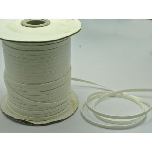 100 Yards White FLAT Korean Waxed Cord Craft Lace String Thread 4mm