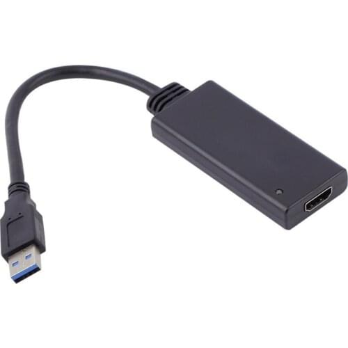 20pcs 1080P USB to HDMI male to Female usb 3.0 Video Cable Adapter Converter for pc notebook Laptop