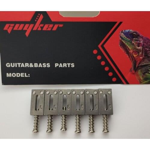 6 PCS STAINLESS STEEL HIGH MASS BRIDGE SADDLES 10.5MM For Stratocaster Tremolo Bridges