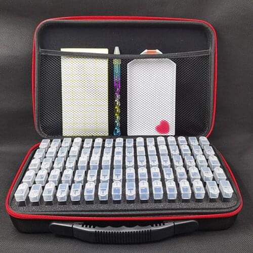 80 Bottles Diamond Painting Accessories Kit Container Storage Bag Box Carry Case Diamond Embroidery Tools Handbag