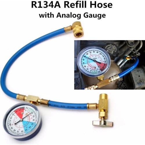 R134A Car A / C Air Conditioning Refrigerants Recharge Hose Gauge