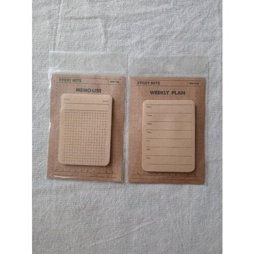 Week plan sticky note memo pad(1pack)