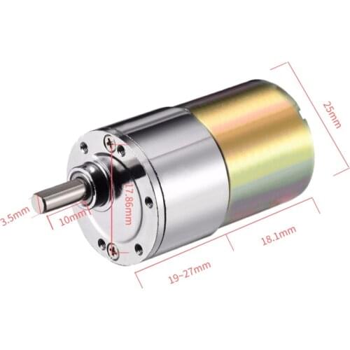 CHANCS ZGB25RQ Gear Motor 6V/12V/24V With Eccentric Output Shaft Reversible Electric Geared Motor High Torque