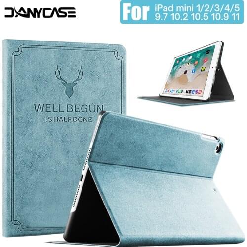 2018 9.7 iPad Case For 2019 iPad 10.2 7th Generation Case iPad Air 3 10.5 PU Leather iPad Air 2 Cover Mini 1 2 3 4 5 Smart Case