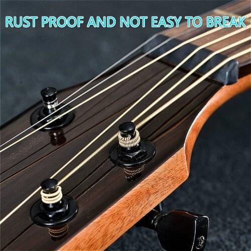 Optional Independent Packing 6Pcs Classic Wooden Guitar Strings Acoustic Folk Guitar Folk Music Accessories Three Color