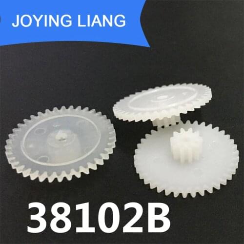 38102B 38102.5A 38102.5B 0.5M Double-layer Gears OD 20mm 38 Teeth/ 10 Tooth 2.05mm 2.55mm Hole Plastic POM Gear Wheels 10pcs/lot