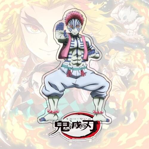 Juuni Kitsuki Akaza Action Figures Demon Slayer Anime Figure Acrylic Stand Model Toys Decoration Cosplay DIY Collection Gifts 15