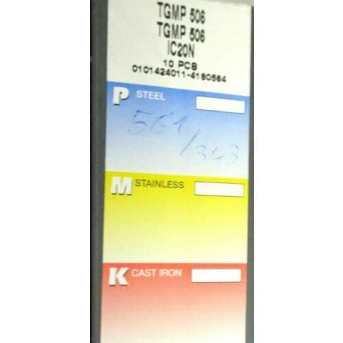 10 PCS CARBIDE INSERT TGMP 506 IC20N