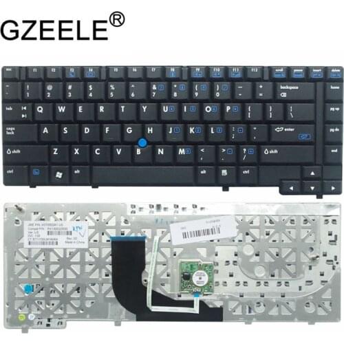 GZEELE New English Laptop Keyboard for HP 6910P 6910 6910B US Layout Black