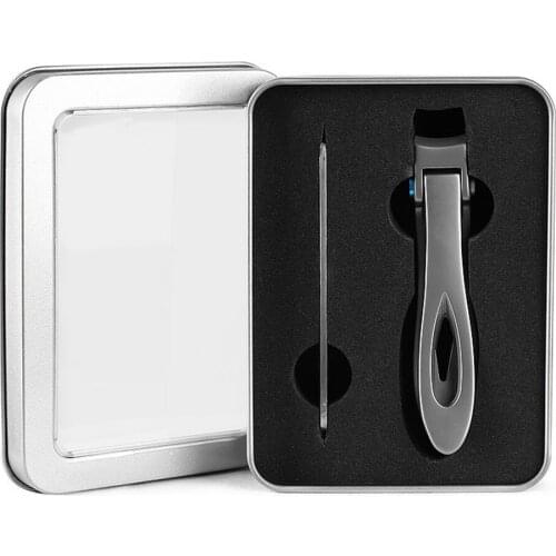 Nail Clippers with Nail File Kit Stainless Steel Hard Nail Clippers Professional Anti-Splash Fingernail Cutter Nail File Set