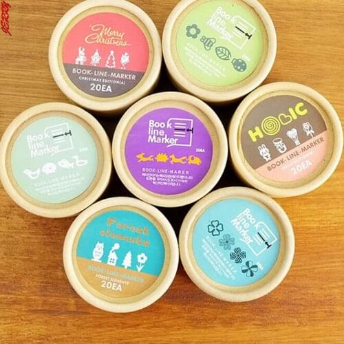 Hot Sale 20 Pcs/box Cute Geometric Bookmarker Stationery Office School Supplies Mini Metal Bookmark Book Page Holder