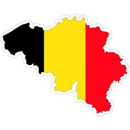 Hot Car-Stickers Belgium Map Flag for Car Body Bumper Trunk Auto Motorcycle Protection Car Decoration KK14*11cm