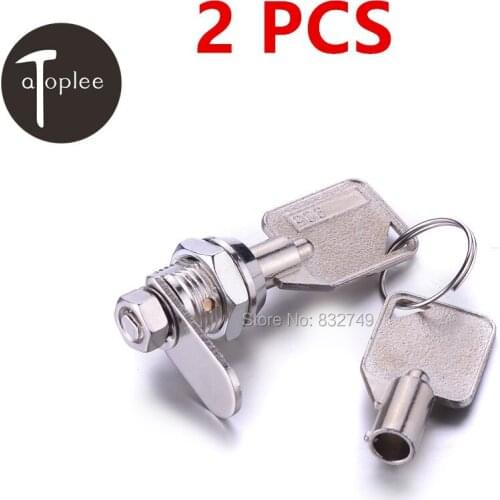 New Sale 2 PCS Zinc Alloy Mechanical Lock Travel Luggage Suitcase Furniture Cabient Door Lock Pick With 4 Keys
