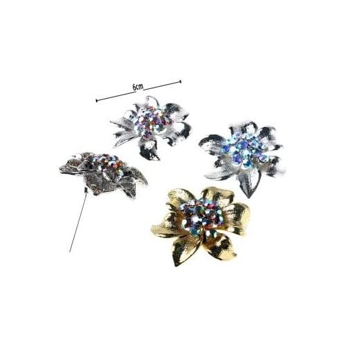 Cubic zirconia Avg Size Marbled Brooch
