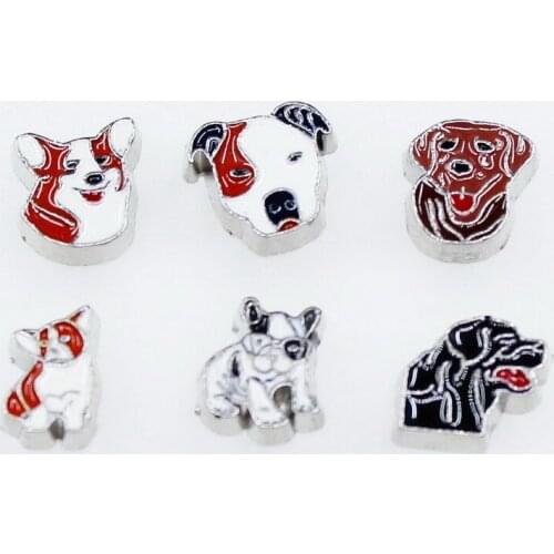New arrival 20pcs/lot pet dogs floating charms living glass floating memory pendant lockets for diy jewelry