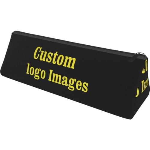 Triangular Pen Pencil Bag Custom Fall Prevention Storage Organizer Pouch for Pen Logo Image Print School Stationery Dropshipping