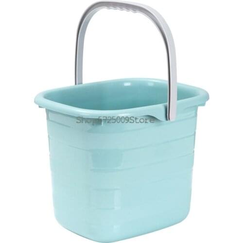 Plastic Thickened Rectangular Portable Water Storage Bucket Large Household Mop Foot Soaking Bucket Plastic Bucket Small Square