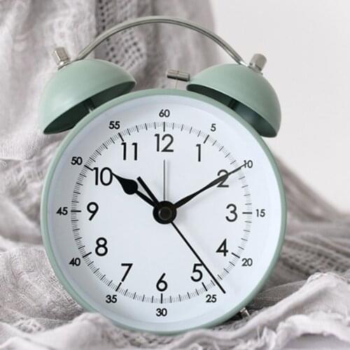 Bedside Clock Lazy Clock Dual Bells Battery Powered for School Decoration