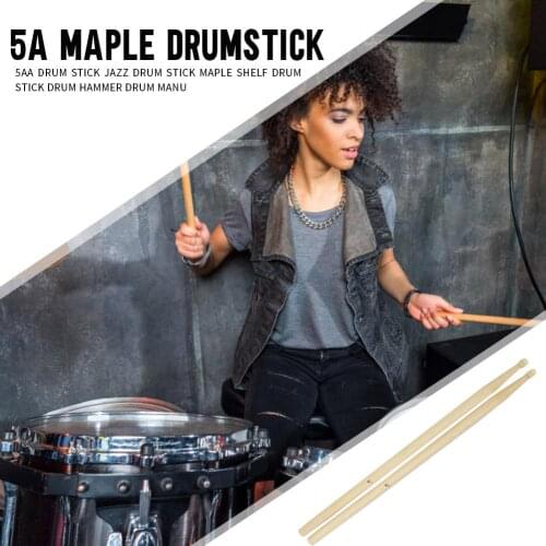 Durable Drum Sticks Multi-function Solid 2x 5A Maple Wooden Drum Sticks Drumsticks Percussion Instruments Accessories