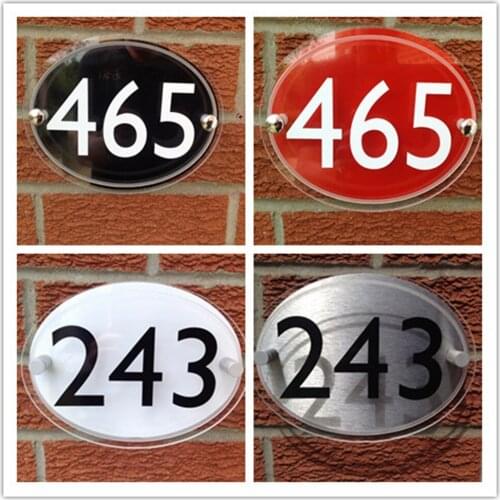 Contemporary House Sign Address Plaques Door Number Name Plates Personalised