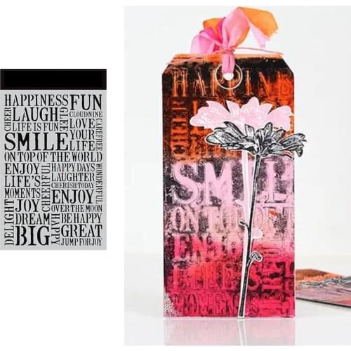 Medium Stencil Smile 2021 Arrival New DIY Metal Cutting Stencil Diary Scrapbooking Easter Craft Engraving Making