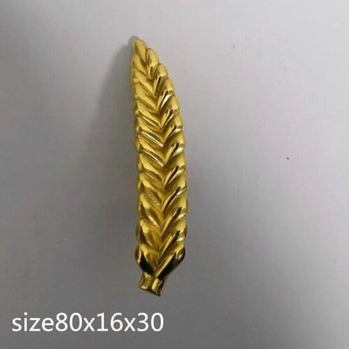 Solid Brass Wheat Ear Shaped Handle Nordic INS Cabinet Door Locker Bookcase Cupboard Knobs Diy Furniture Handles