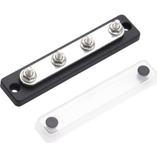 Convenient And Practical High Current 4 Way Busbar 150A+transparent Upper Cover For 12/24V Car Motorhome