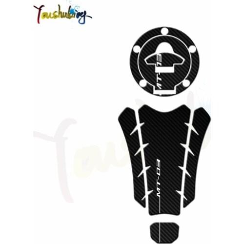 Carbon 3D I Sticker Decal Emblem Protection Tank Pad Cas Cap Fit MT-03 MT03 15-16