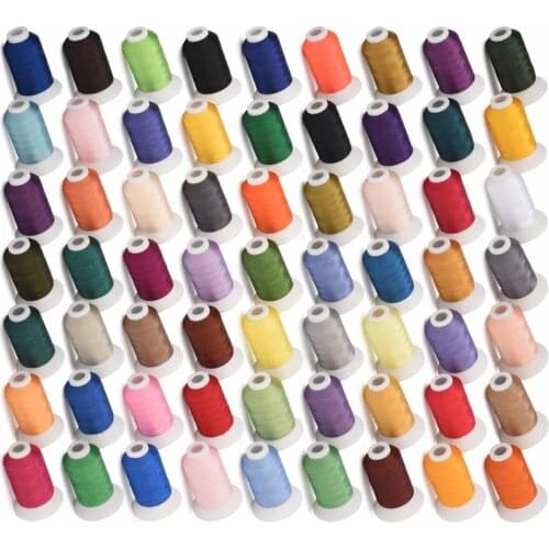 64 Brother colors Available machine embroidery threads for Brother Pfaff Singer etc home Sewing Embroidery machines 1100Y ea