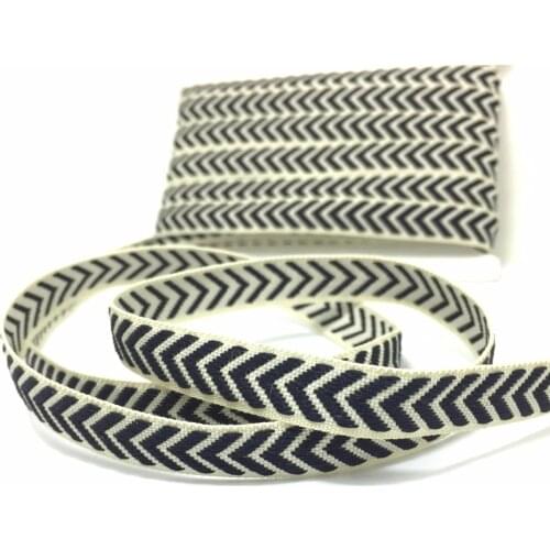 ZERZEEMOOY 3/8" 11MM 10YARD/CARD 2017 NEW HOT BLACK ARROW SINGLE FACE GEOMETRIC WOVEN JACQUARD RIBBON QDZD2017042703