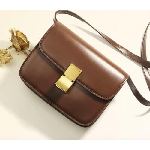 Women Genuine Leather Bag Solid Color Ladies Purse Shoulder Bags Casual Travel School Student Tablet Bags Office Lady Handbag