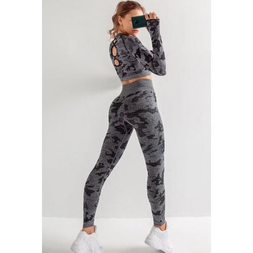 2021 Two Piece Set Women Clothing Workout New Tie Dyeing Seamless Yoga Set Gym Fitness High Waist Sexy Back Leggings Sportswear