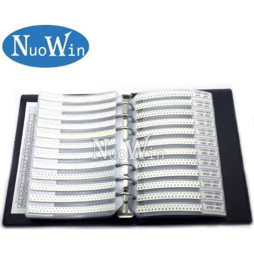 0805 5% SMD Resistor Sample Book 1/8W 0R-10M 170valuesx50pcs=8500pcs Resistor Kit 0R~10M 0R 1R-10M