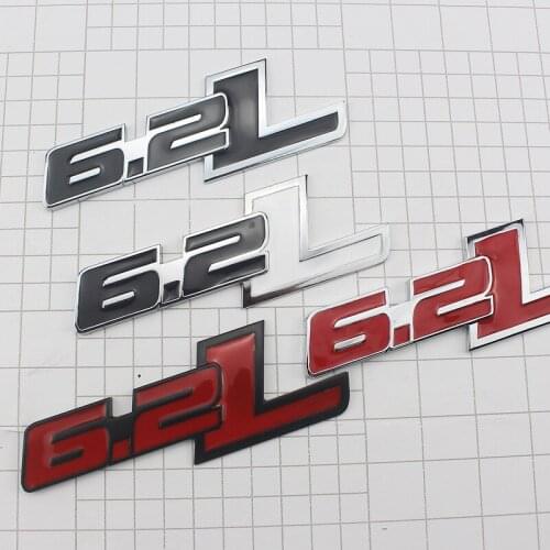 1 Pcs 3D 6.2L Car Emblem Stickers Auto Trunk Badge Decals for Ford F150 6.2L