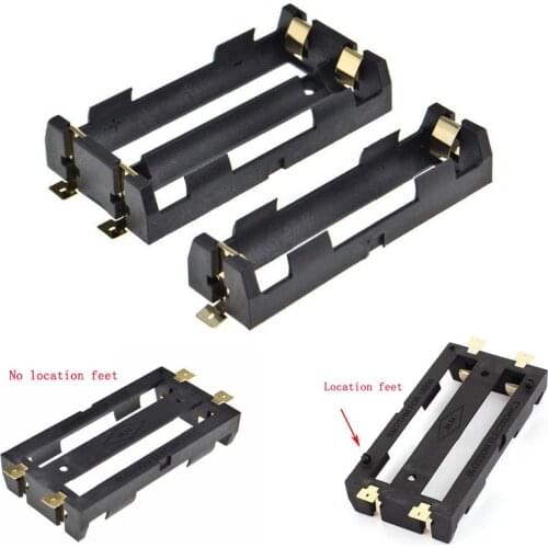1Pcs ABS Battery Holder 1x 2x 18650 SMD SMT Batteries Case Storage Box Gold Plated Pins 1 2 Slot 18650 Battery Container PCB DIY